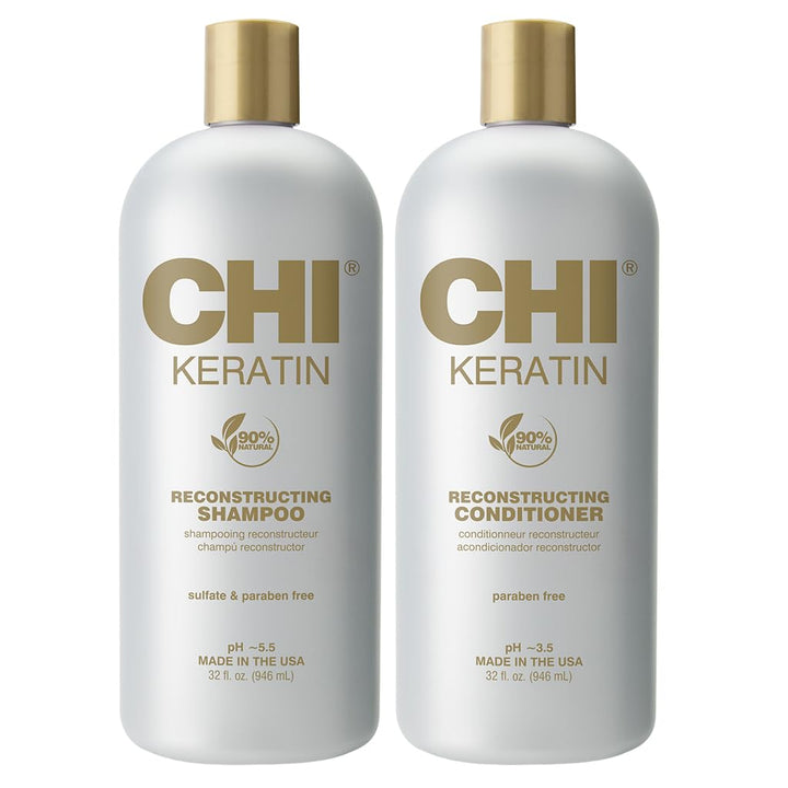 CHI front packaging showing both shampoo and conditioner for easy identification and hydration