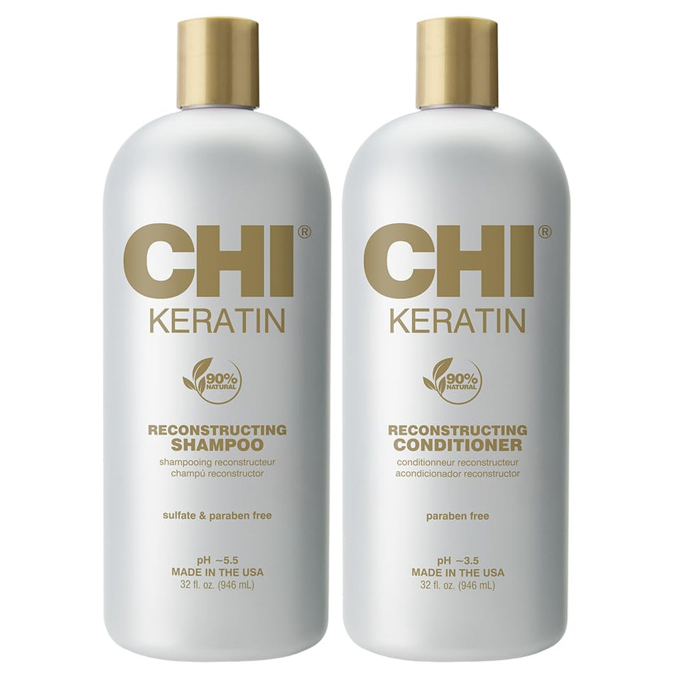 CHI front packaging showing both shampoo and conditioner for easy identification and hydration
