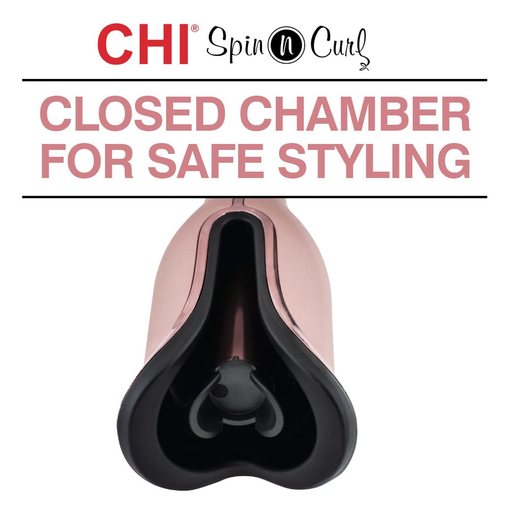 CHI close-up of curl chamber demonstrating auto-draw mechanism for effortless consistent curls