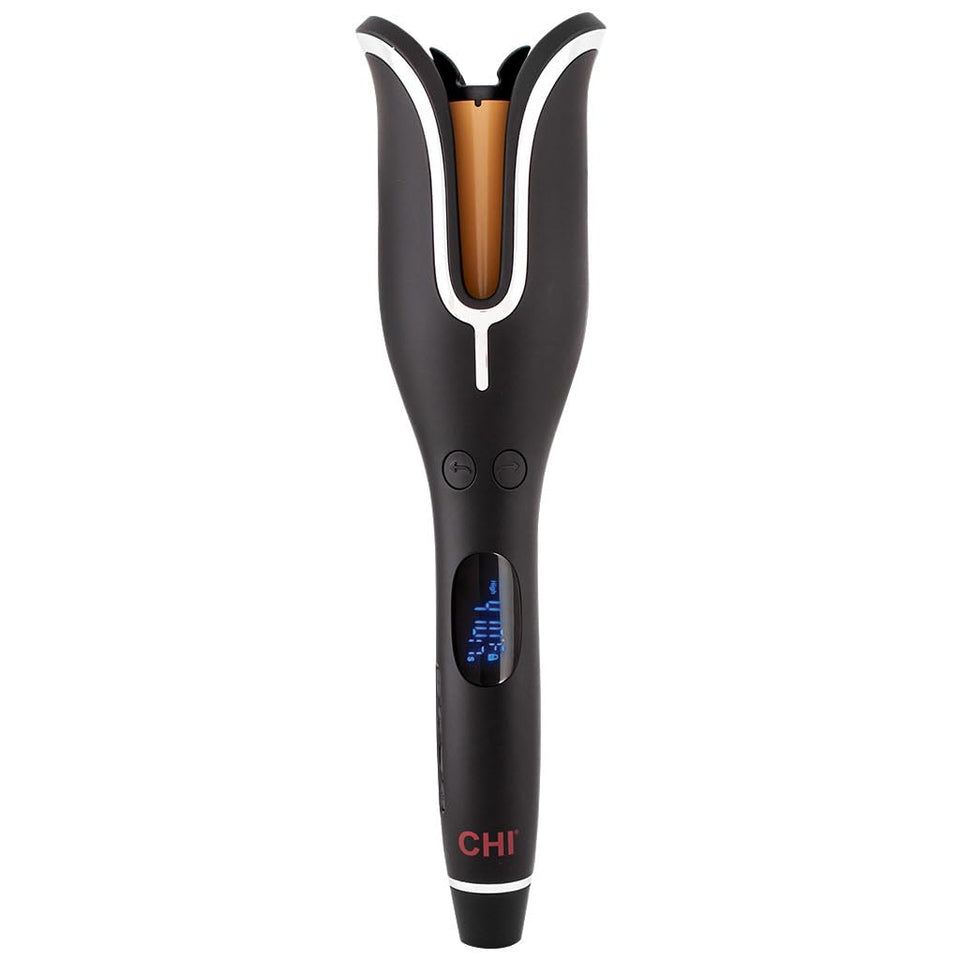 CHI Spin N Curl front view showing ergonomic handle and chamber for easy styling