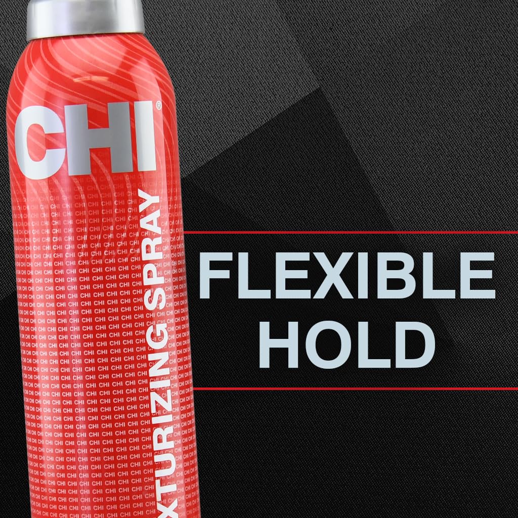 Close-up of hair ends with CHI spray creating defined texture and separation