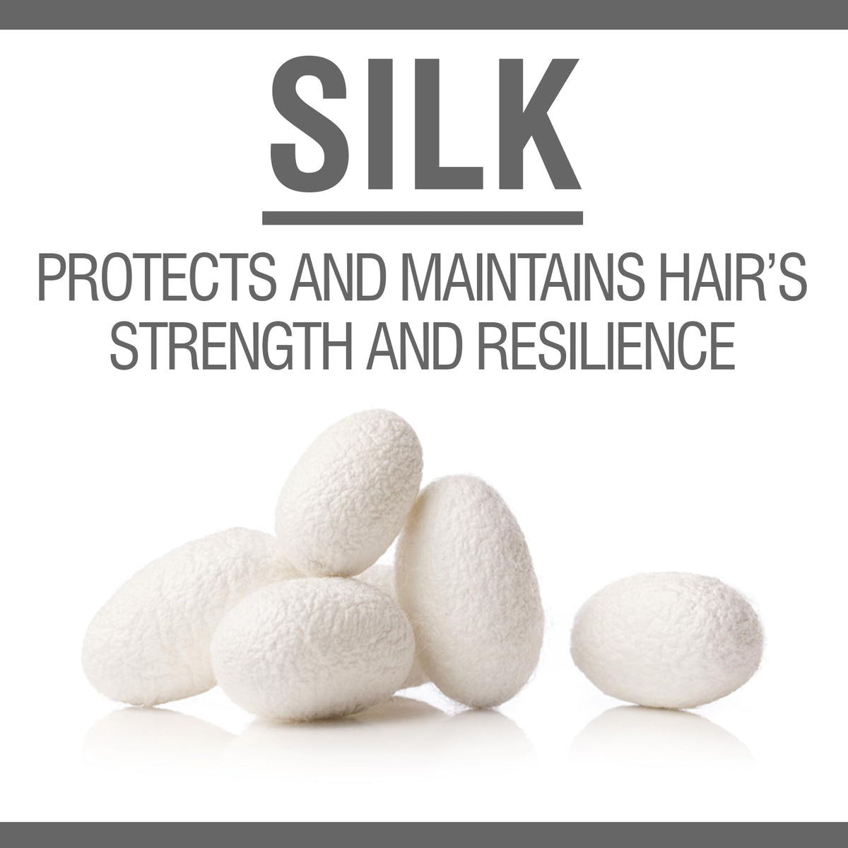CHI label close-up displaying ingredient highlights and silk-based protection benefits