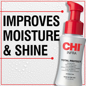 CHI lotion texture close-up demonstrating lightweight silk formula for smooth absorption and shine