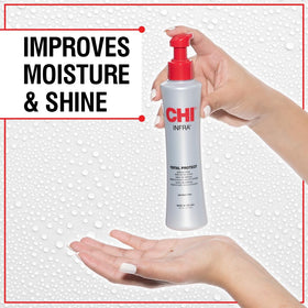 CHI lotion texture close-up displaying smooth silk formula for hydration