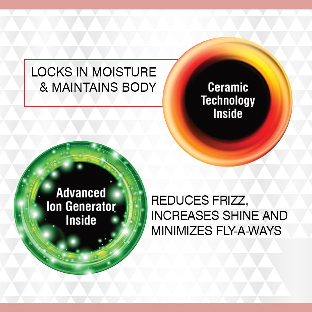 CHI Volumizer in use on model creating root volume and smooth blowout quickly