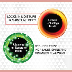 CHI Volumizer in use on model creating root volume and smooth blowout quickly