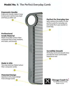 Chicago Comb in travel kit lifestyle image showing durable daily-use convenience