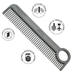 Chicago Comb next to ruler showing exact 5.5 inch length and scale
