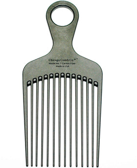 Chicago Comb Model 7 front view showing full comb and long tines for lift