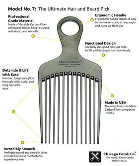 Chicago Comb Model 7 packaging showing made-in-USA label and product info