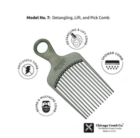 Chicago Comb Model 7 styling a pompadour for root lift and shape control