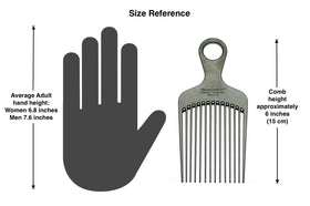 Chicago Comb Model 7 used on curly hair to detangle and add volume quickly