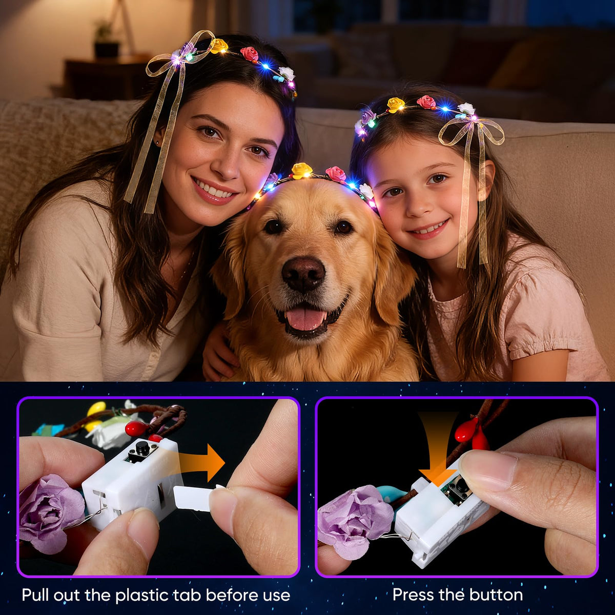 Chicloop pack of multiple headbands displayed, ideal bulk party favors