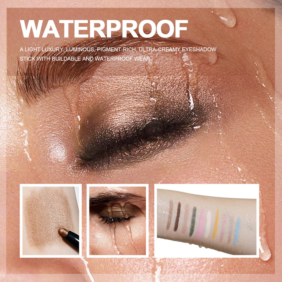 Chifure eyeshadow stick held in hand showing compact size and travel convenience
