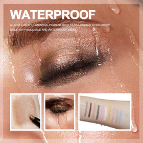 Chifure eyeshadow stick held in hand showing compact size and travel convenience