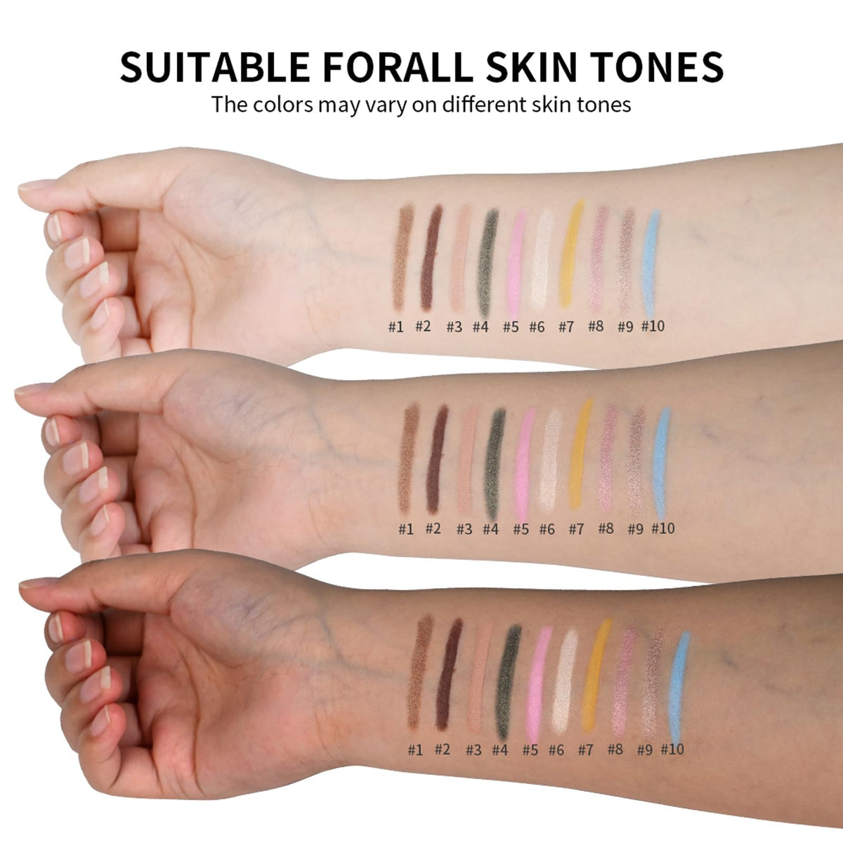 Chifure eyeshadow stick applied on model eye illustrating rich color payoff and definition