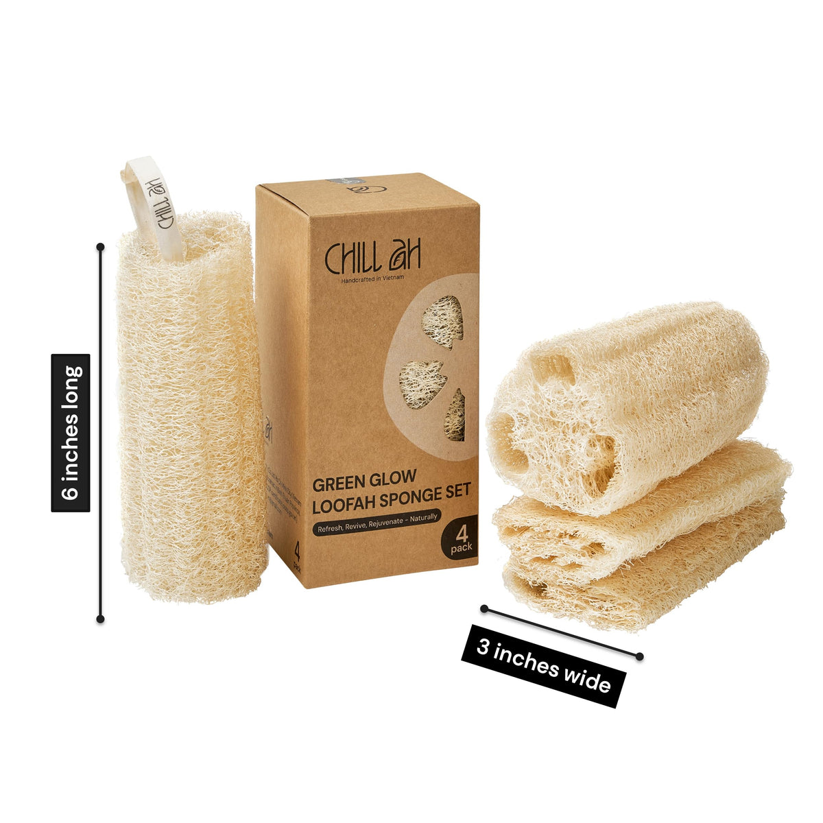 Chill Ah loofah in compost pile illustrating biodegradable end-of-life benefit