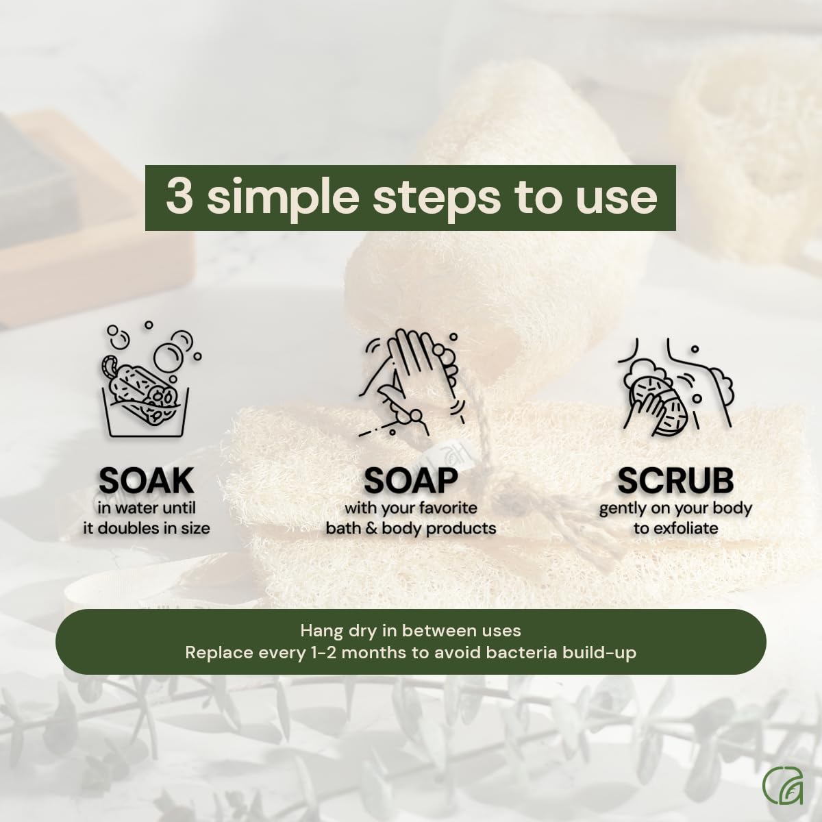 Chill Ah loofah used on dishes showing non-scratch cleaning benefit