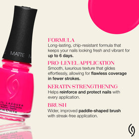 China Glaze swatch on fingers highlighting bright neon pink nails