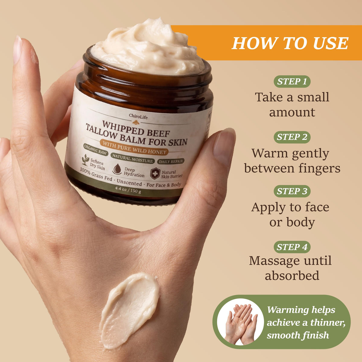 ChiroLife close-up of raw honey and beeswax ingredients highlighting natural hydration