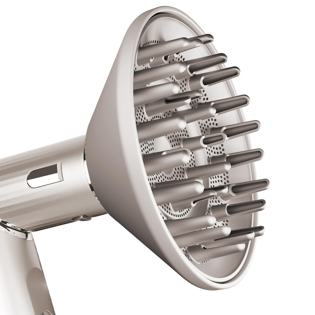 Chivixe diffuser front view showing large 6-inch bowl for faster drying
