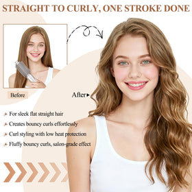 chivixe in use on medium-length hair producing soft curls benefit