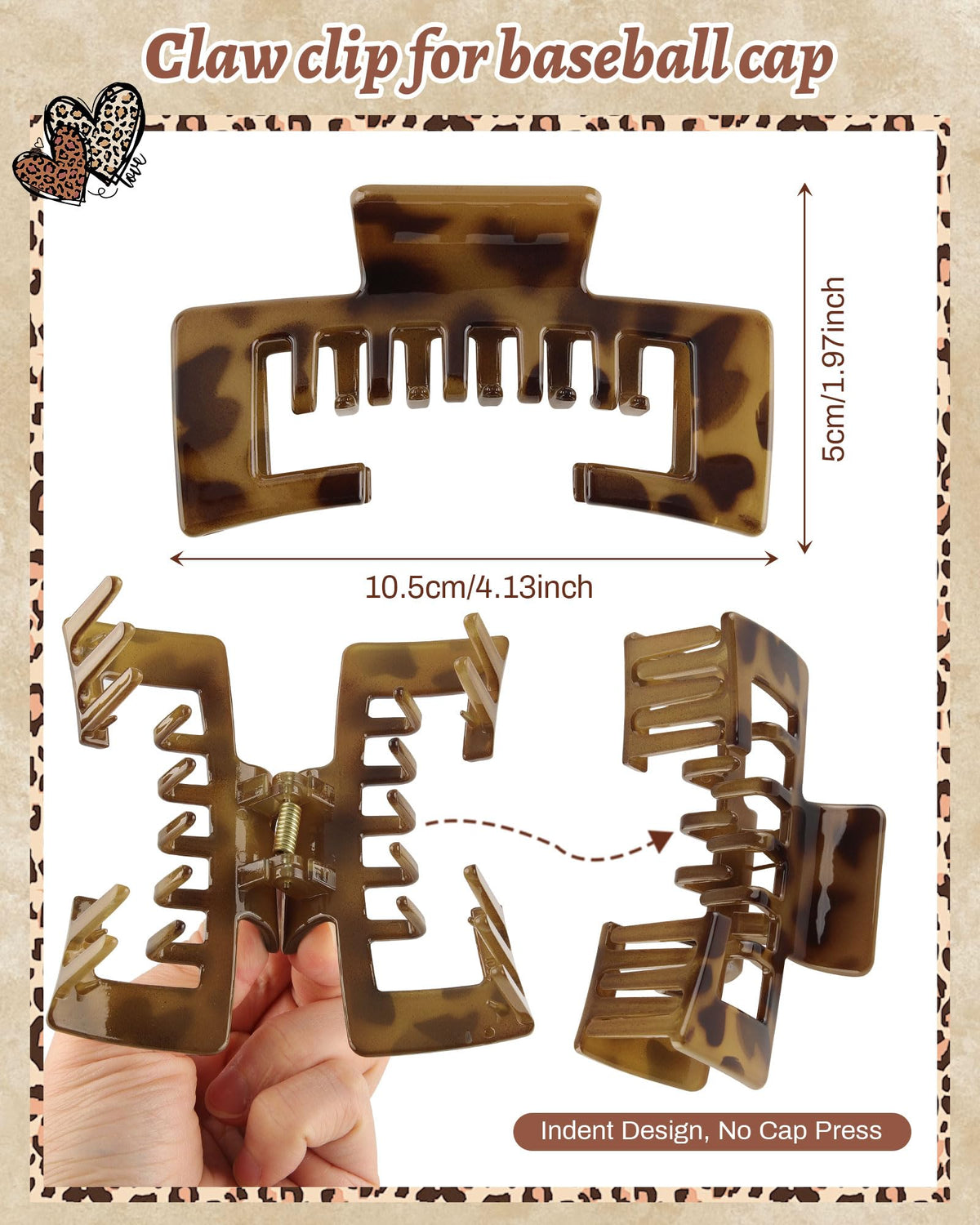 CHLINS close-up of hollow tooth design demonstrating cap strap compatibility