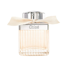 Chloé pleated bottle front view with ribbon, elegant display and gift appeal