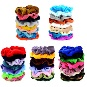 Chloven scrunchie in ponytail demonstrating secure hold without creases