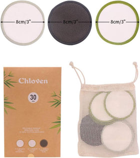 Chloven bamboo terry scrub pad close-up showing texture for effective makeup removal