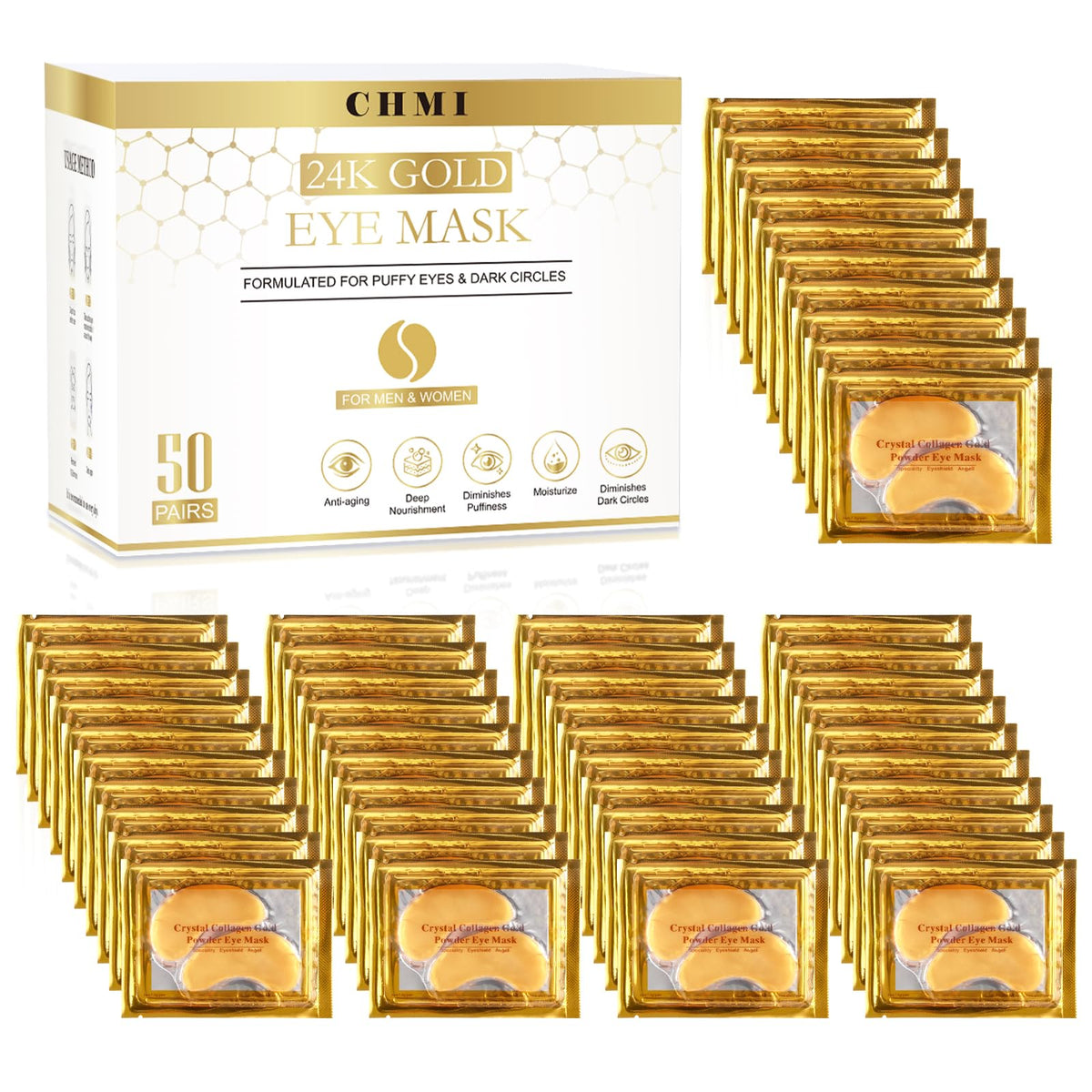 CHMI front packaging showing 50 pairs and product benefits