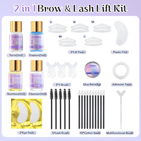 Choido kit contents laid out to show all lotions, tools, and accessories