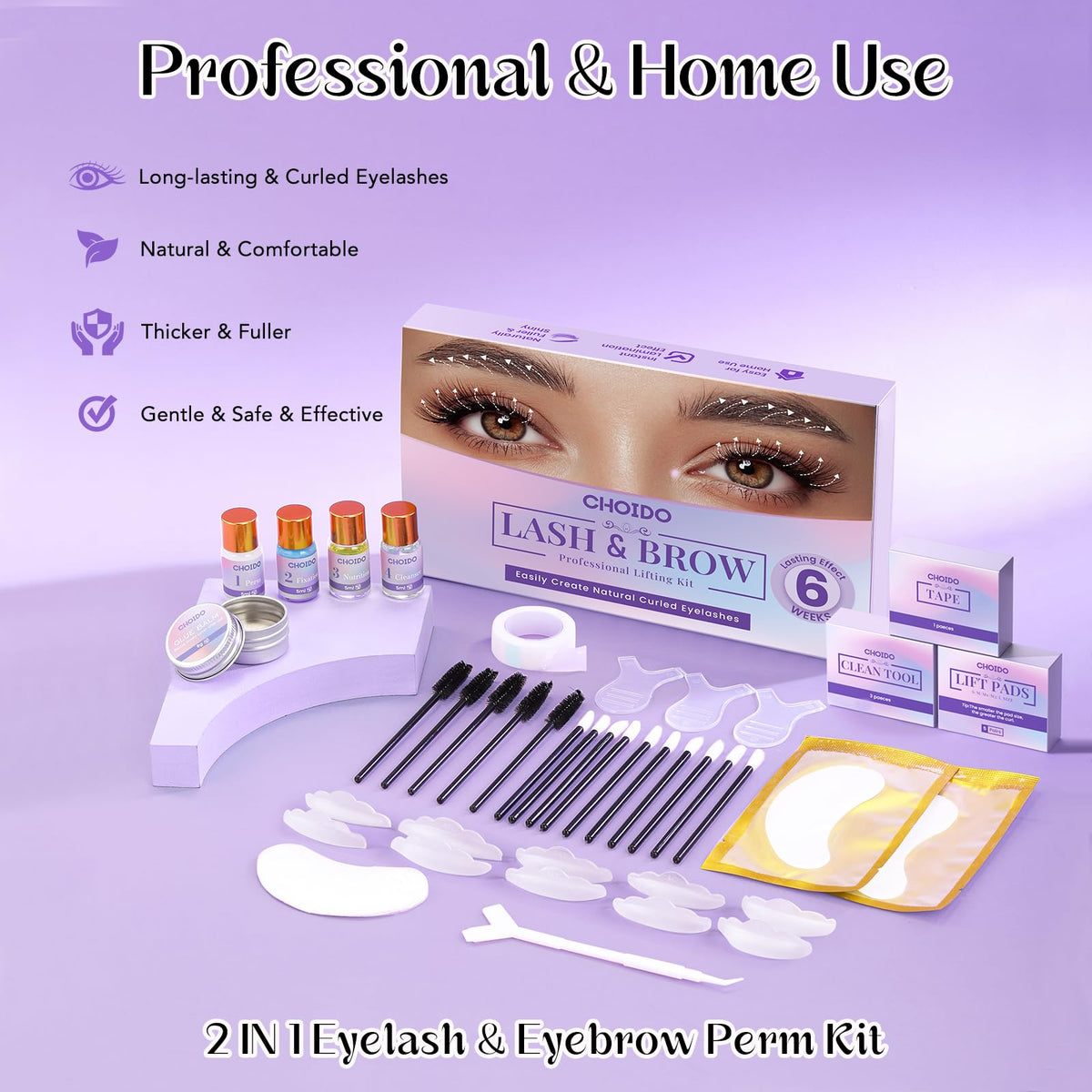 Choido lifestyle at-home vanity setup showing kit convenience and salon finish