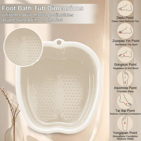 Chpbolly basin in use with feet soaking, illustrating relaxation and easy at-home foot care
