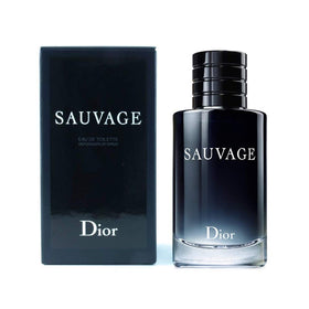 Christian Dior Sauvage front bottle showing sleek dark glass and logo for stylish display