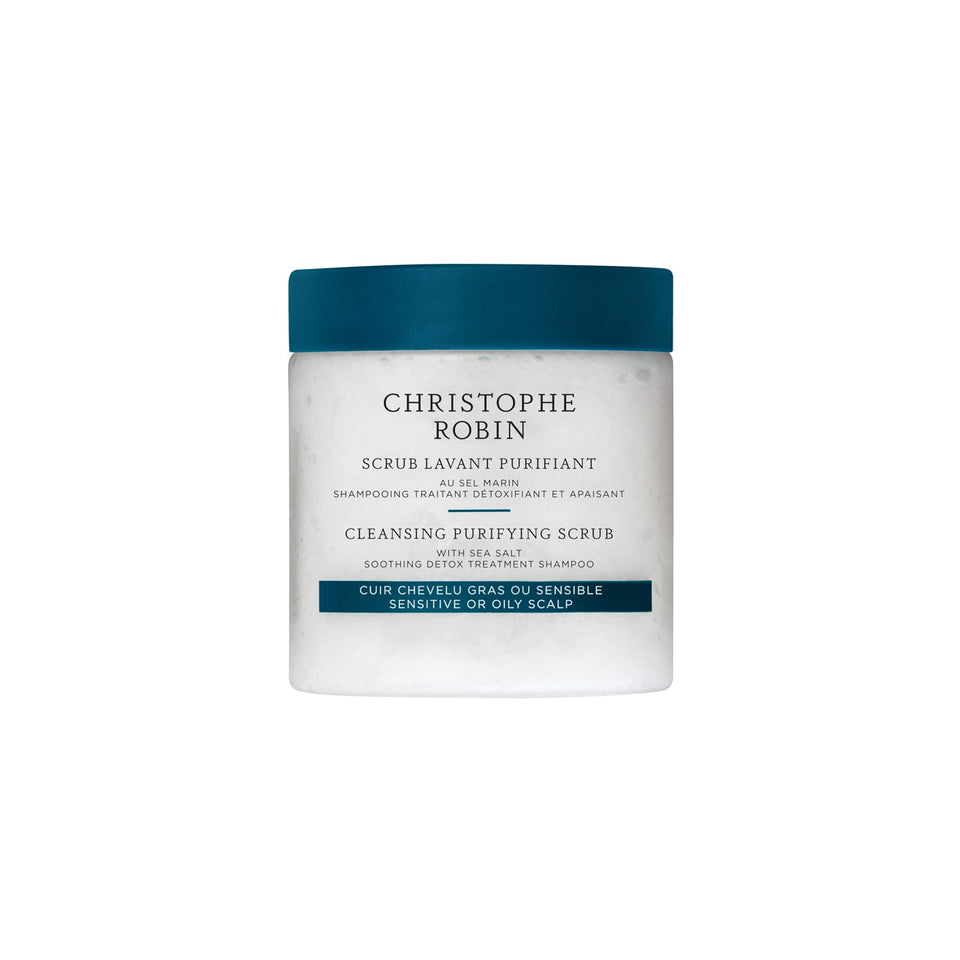 Christophe Robin jar front view showing product clarity and premium packaging benefit