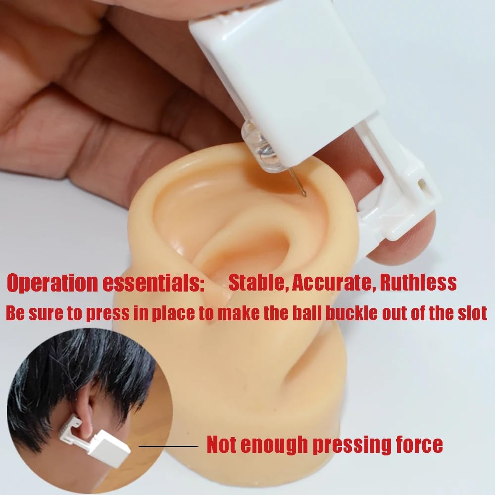 CHUANCI applicator mechanism detail showing single-press action for easy piercing control