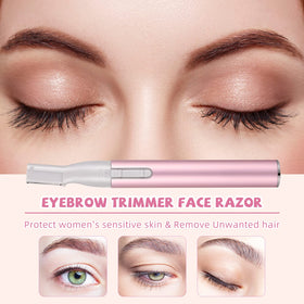 Chumia trimmer in use on upper lip demonstrating discreet touch-up benefit