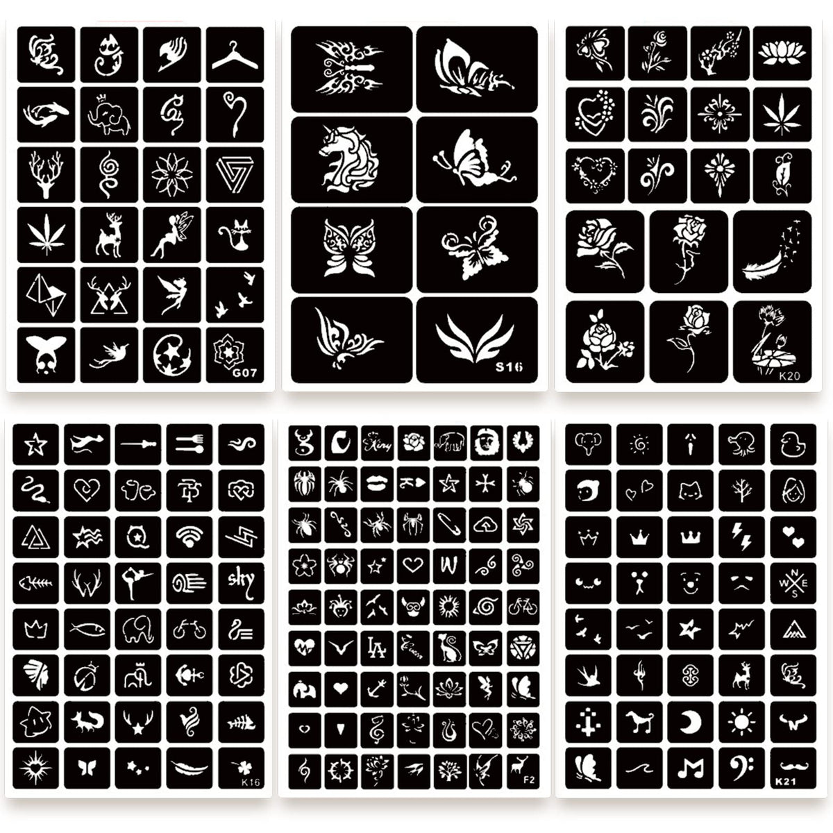 ChurlChurl collage of multiple stencil designs to inspire creative looks benefit