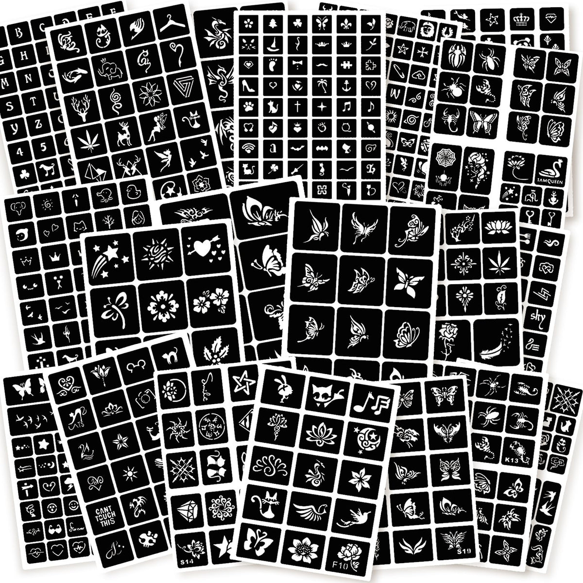 ChurlChurl front packaging showing 20-sheet stencil kit and variety benefit