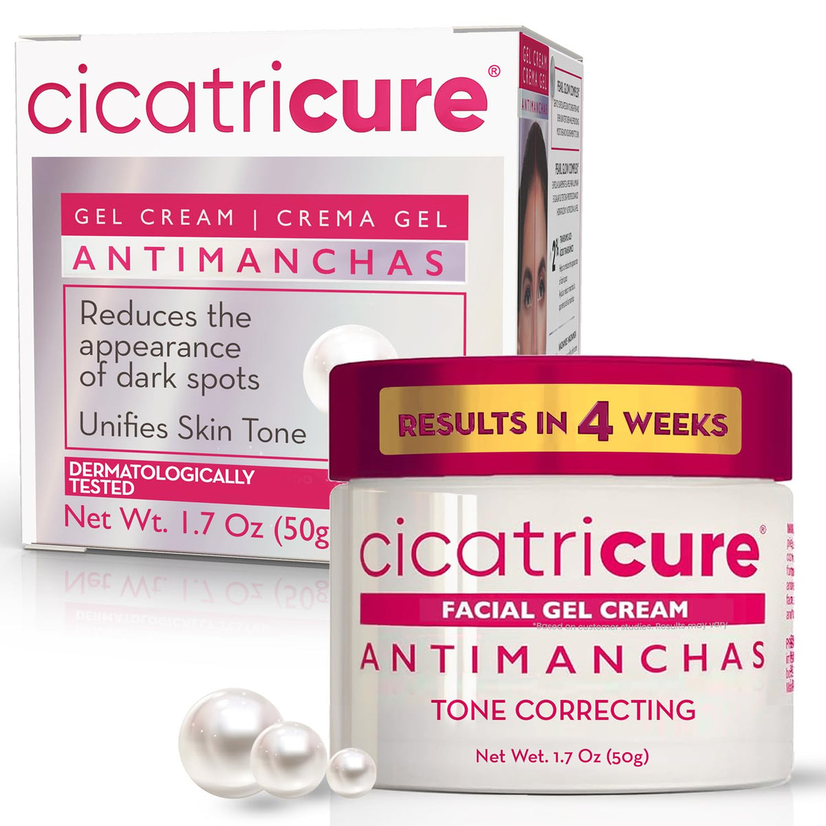 Cicatricure front packaging showing brightening moisturizer for quick reference
