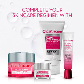 Cicatricure product label close-up showing directions and claims