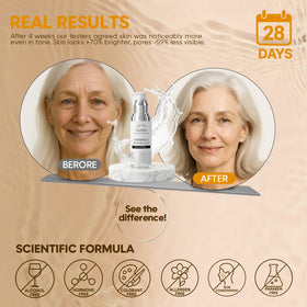 CIELARA closeup label highlighting 20% vitamin C for enhanced radiance