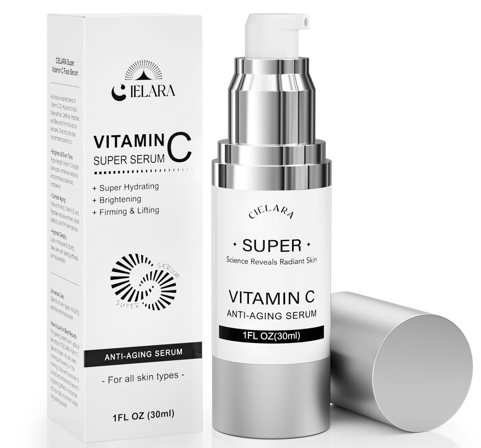 CIELARA front bottle view showing sleek packaging and brightening benefits