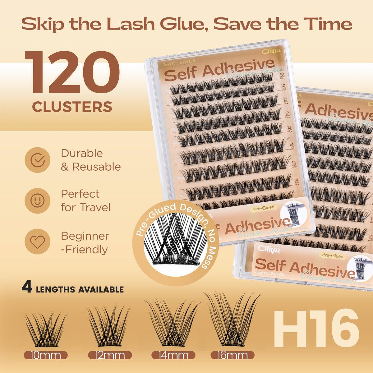 CILIYA close-up of adhesive band offering secure hold