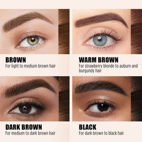 Cilrofelr before and after brows showing fuller, defined appearance