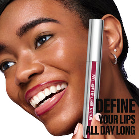 Cilrofelr full lip stain on model showcasing long-wear benefit