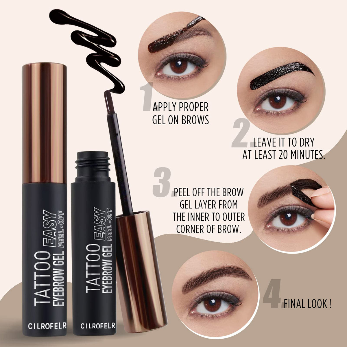 Cilrofelr lifestyle woman applying brows for quick morning routine