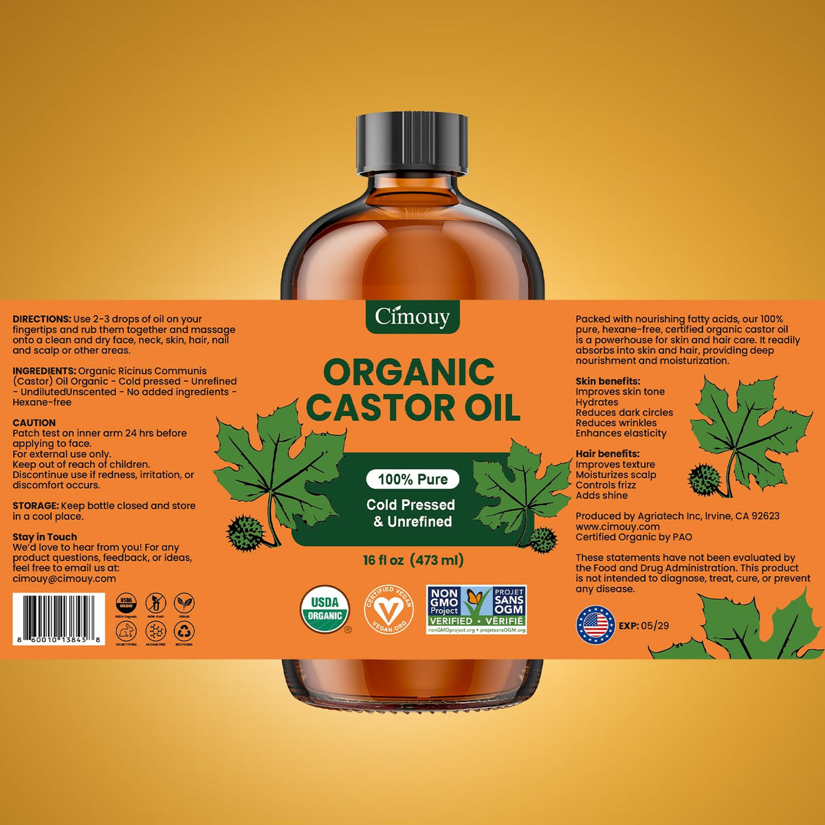 cimouy oil texture on skin illustrating non-greasy, fast absorption