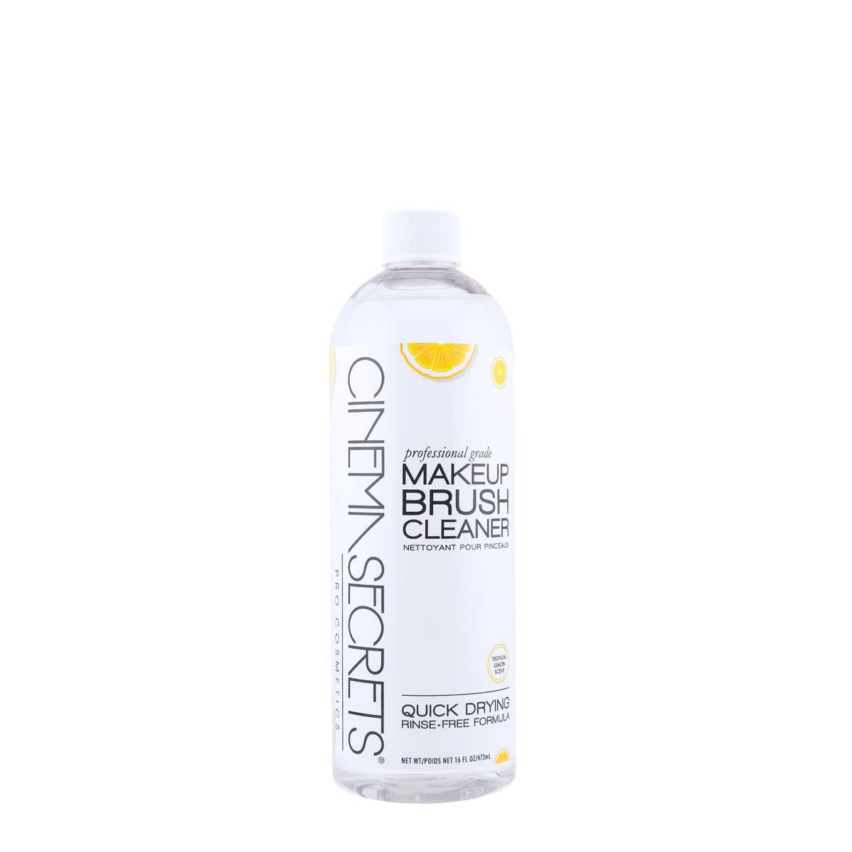 Cinema Secrets front bottle 32oz lemon scent shows large professional cleaner